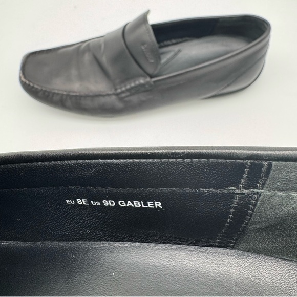 Bally Gabler Black Leather Moc Driving Loafer Size 9 D main image 11